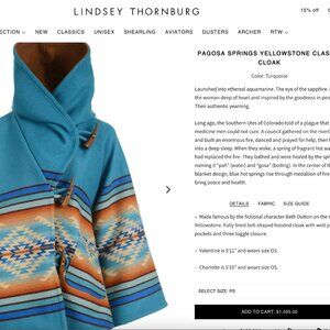 Lindsey Thornburg Pagosa Springs Yellowstone Classic Cloak